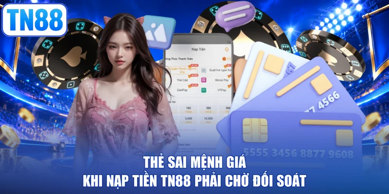 Thẻ sai mệnh giá khi nạp tiền TN88 phải chờ đối soát